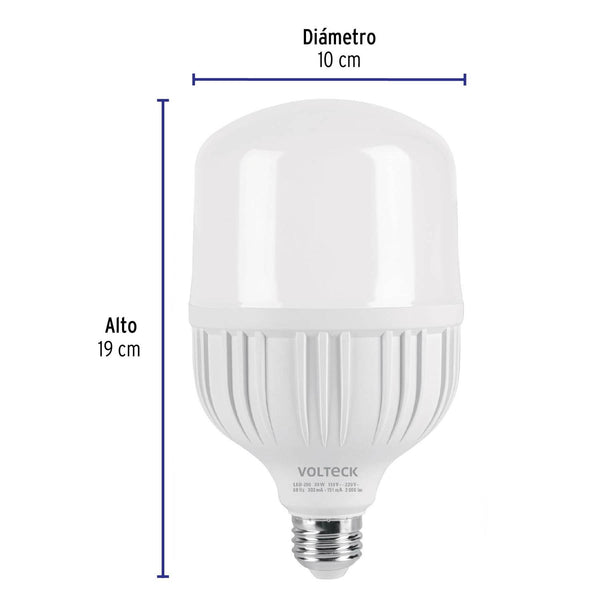Lámpara LED alta potencia 30 W (equiv. 250 W), luz de día, Volteck 46226