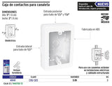 Caja de contactos para canaleta 3' x 5', blanca, Volteck 40141