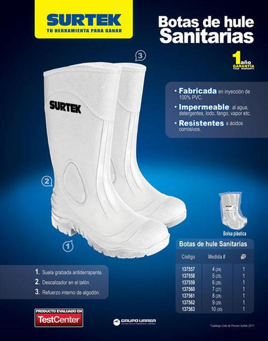 Botas sanitarias # 4 Surtek 137557