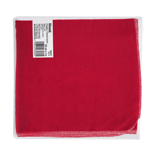 Franela roja de algodón, 1 m Klintek 56027