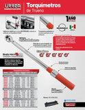 Torquímetro de trueno una escala 3/8" 200-1000in-lb Urrea 601KIL