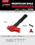 Martillo de bola irrompible de 16oz Urrea 1316HD