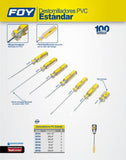 Destornillador mango PVC barra redonda pta plana 1/4x4" Foy DEP44