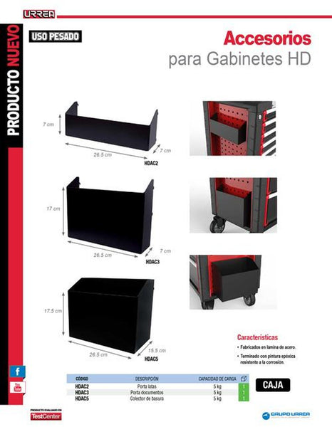 Urrea Contenedor porta latas para gabinetes Serie HD HDAC2