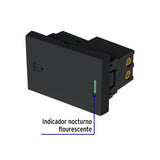 Interruptor para timbre negro de 1.5 módulos, línea Lisboa, Volteck 47879
