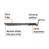 Machete doble filo, 18', en blister 15893