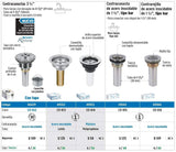 Contracanasta 3-1/2' Riviera de acero inoxidable c/tapa Foset 46629