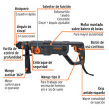 Rotomartillo SDS Plus, mango D, 3.5 Joules 800 W, industrial, Truper 102873