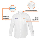 Camisa blanca para caballero, manga larga talla M, Truper 60361