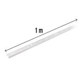 Cremallera doble blanca para ménsulas planas, 1m Fiero 47717