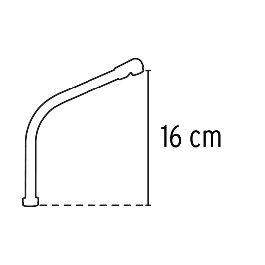 Cuello para mezcladora de fregadero, negro mate, Aqua 46727