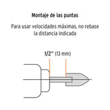 Juego de 5 piedras montadas zanco 1/4' y 1/8',uso general, Truper 102632