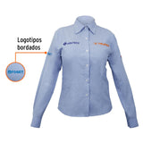 Camisa azul para dama, manga larga talla XXG, Truper 63105