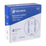 Base para watthorímetro, 4 terminales, Volteck 46025