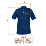 Playera tipo polo azul, para caballero, talla G, Truper 60463
