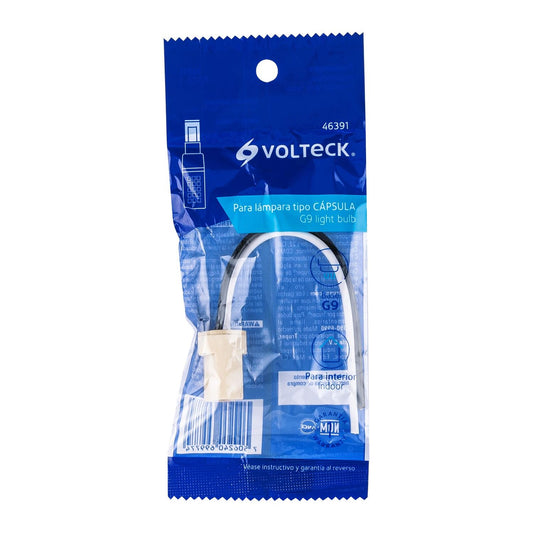 Portalámpara de porcelana para base G9, Volteck 46391