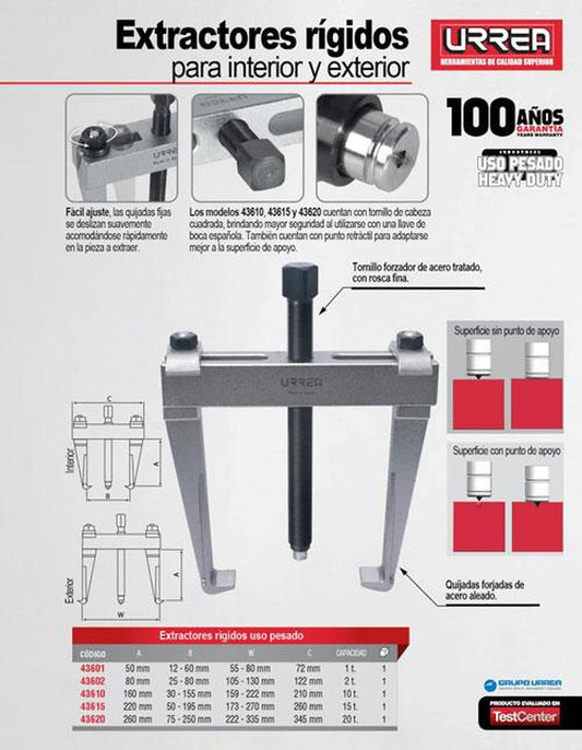 Extractor rígido 155 mm 10ton Urrea 43610