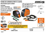 Combo soldadora inversora SOIN-120/160 y Careta CAREL-913X Truper 15139