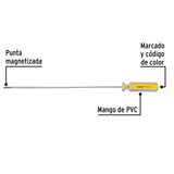 Desarmador cabinet, 1/8 x 8', mango PVC, Pretul 21466
