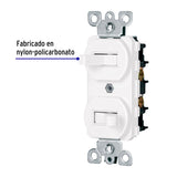 Interruptor dúplex de palanca, Standard, blanco, Volteck 47729