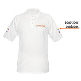 Playera tipo polo blanca, para caballero, talla M, Truper 60454