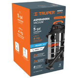 Aspiradora de sólidos y líquidos de 5 gal en acero inox Truper 101523