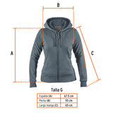 Sudadera gris para dama, talla G, Truper 65037
