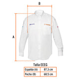 Camisa blanca para caballero, manga larga talla XXXG, Truper 66014