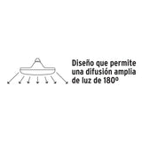 Lámpara de LED tipo OVNI 12W, luz cálida Volteck 45630