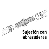 Cople inserción de latón para poliducto negro, 1/2' Foset 49644