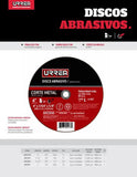 Disco abrasivo 4", 4000 rpm- 15 300 rpm tipo: 1 Urrea. AMCS04A