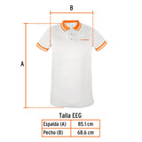 Playera tipo polo dry fit blanca, para caballero talla XXG, Truper 69977