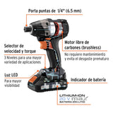 Rotomartillo y destornillador inalámbrico 20 V, Truper MAX 102235