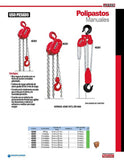 Polipasto manual 1 ramal 500kg, cadena 3 mt Urrea 46300