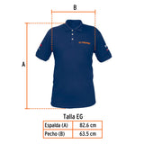 Playera tipo polo azul, para caballero, talla XG, Truper 60462