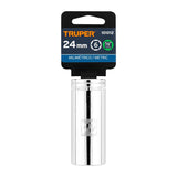 Dado largo de 6 puntas, cuadro 1/2' de 24 mm, Truper 101012