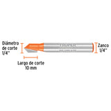 Broca para router, corte en 'V', 1/4', Truper 102718