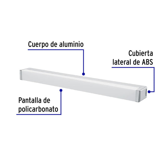 Arbotante decorativo de LED 10W tipo barra para baño, Volteck 45218