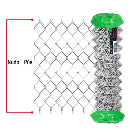 Rollo 20m x 1.25 m malla ciclónica calibre 11 abertura 63 mm, Fiero 42938