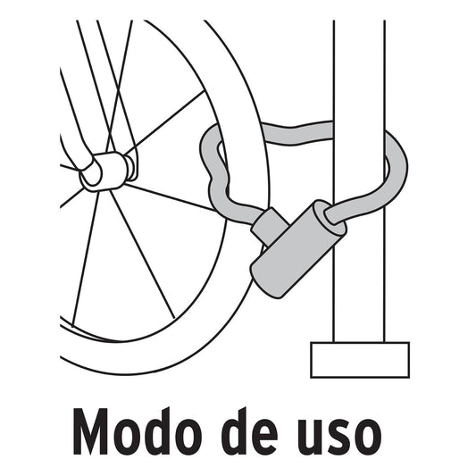 Candado con cadena forrada de 10 mm Hermex 49621