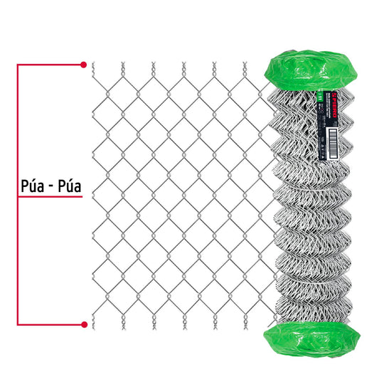 Rollo 20 m x 1.5 m malla ciclónica calibre 11 abertura 63 mm, Fiero 42939