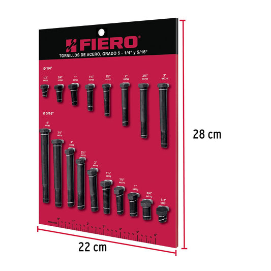 Exhibidor de tornillos #1, grado 5, Fiero 55698