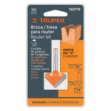 Broca para router, corte en 'V', 1-1/8', Truper 102719