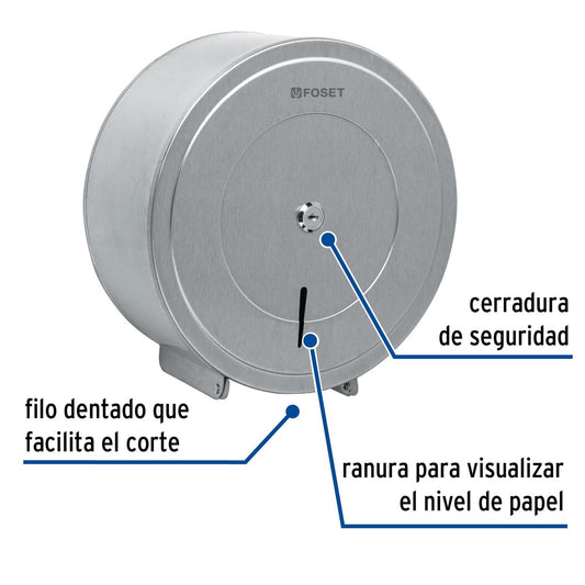 Portarollo de acero inox, Foset 47932