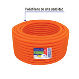 Metro de poliducto 3/4' corrugado flex. reforz. c/guía, 50m, Volteck 40741