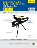 Dobladora de tubo horizontal hidráulica 12 ton Surtek DTH12