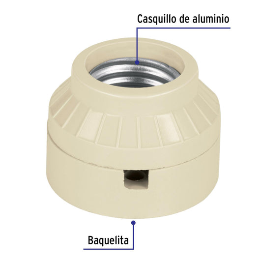 Portalámpara de baquelita, tipo anuncio, Volteck 46517