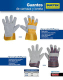 Guantes unitalla de carnaza y loneta Surtek 137388