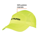 Gorra color verde 100% poliéster respirable, Truper 60439