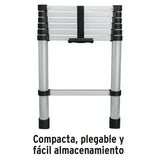 Escalera telescópica,13 peldaños, tipo II, capacidad 175kg Truper 101904